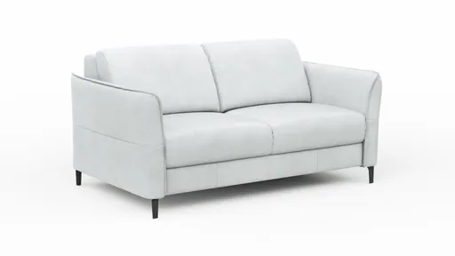 Sofa Mendoza - 2-Sitzer, Armlehne verstellbar, Leder, Eisblau