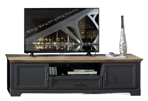 TV-Lowboard - B ca. 193 cm, Graphit, Artisan Eiche Nachbildung