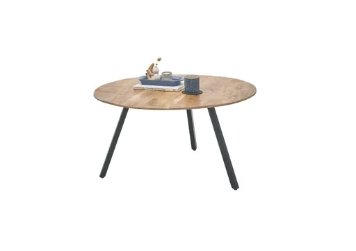 Couchtisch - Ø/H ca. 80x40 cm, Mangoholz massiv