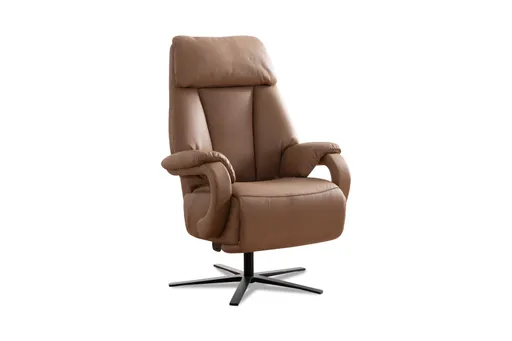 Sessel - Größe L, Relaxfunktion, Leder, Braun