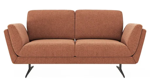 Sofa Tova - 2-Sitzer inkl. Rücken- und Armlehnfunktion, Kufe, Stoff, Rost