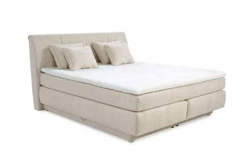 Boxspringbett JILLIAN MIX- Liegefläche ca. 180x200 cm, Stoff, Beige