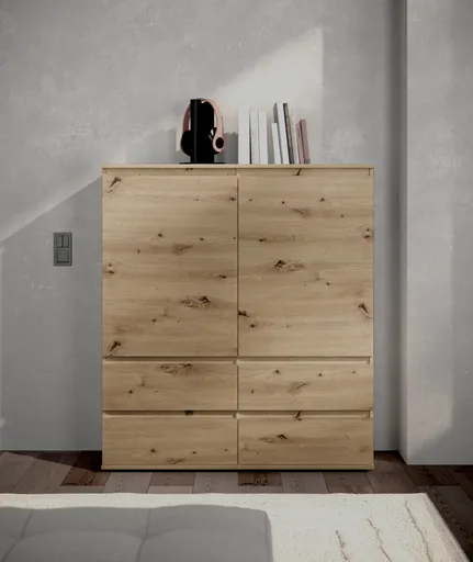 Highboard - B ca. 116 cm, Artisan Eiche Nachbildung