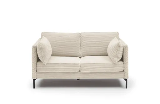Sofa - 2-Sitzer, Stoff, Creme