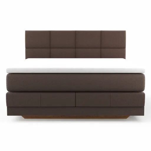 Boxspringbett Alpin Luxe - Liegefläche ca. 180x200 cm, Stoff, Dunkelbraun