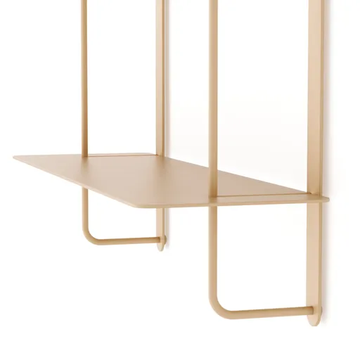 Wandregal Dagny - BHT ca. 60x85x18 cm, Metall, Beige