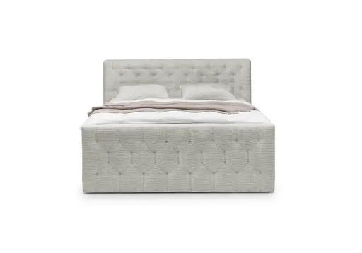 Boxspringbett- Liegefläche ca. 180x200 cm, Stoff, Taupe