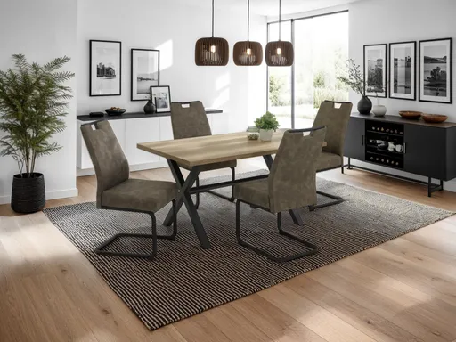 Esstisch - LB ca. 140x90 cm, Eiche Dekor