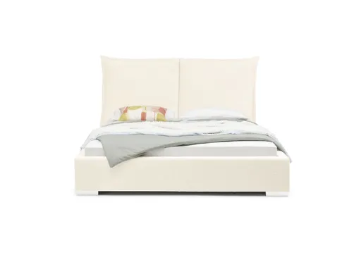 Bettgestell SANDRIN A- Liegefläche ca. 180x200 cm, Stoff, Weiß