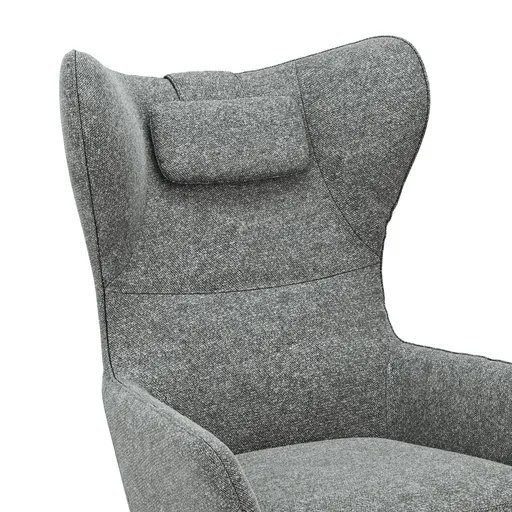 Relaxsessel Clemens - inkl. Relaxfunktion (motorisch), Kopfstütze/Akku, Stoff, Grau