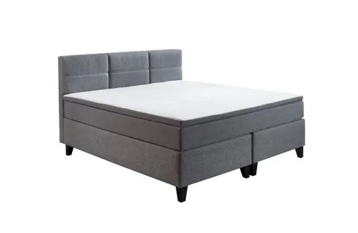Boxspringbett SAMIRO- Liegefläche ca. 180x200 cm, Stoff, Grau