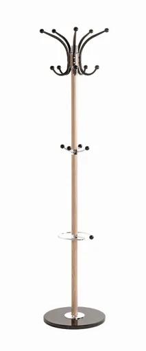 Garderobenständer - D/H ca. 40x175 cm, Eiche Nachbildung, Schwarz