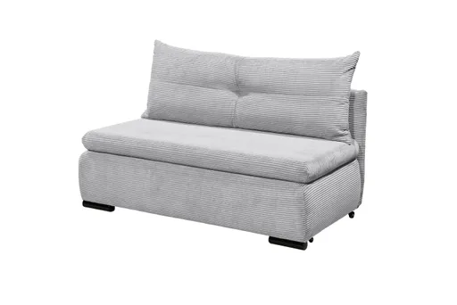 Schlafsofa - 2-Sitzer inkl. Schlaffunktion, Stoff, Hellgrau
