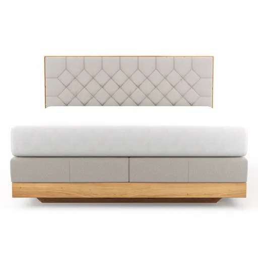 Boxspringbett Alpin Luxe - Liegefläche ca. 180x200 cm, Stoff, Graubeige