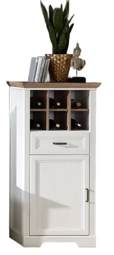 Stauraumelement - B ca. 66 cm, Weiß, Artisan Eiche Nachbildung