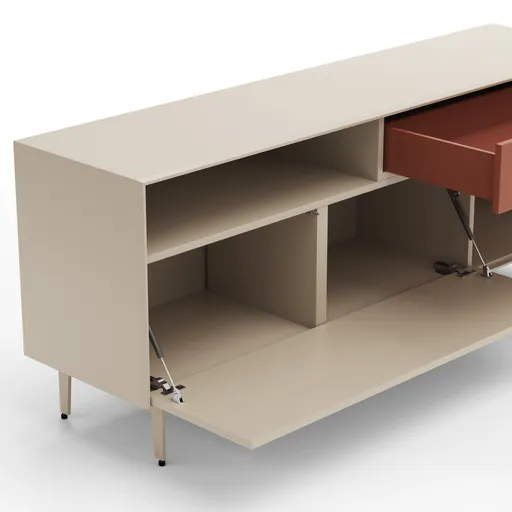 Sideboard Colore - B ca. 180 cm, Lack, Kaschmir