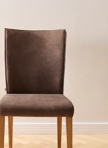 Stuhl Florea - Stoff, Dunkelbraun