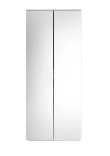 Schuhschrank - B ca. 80 cm, Weiß, Spiegel