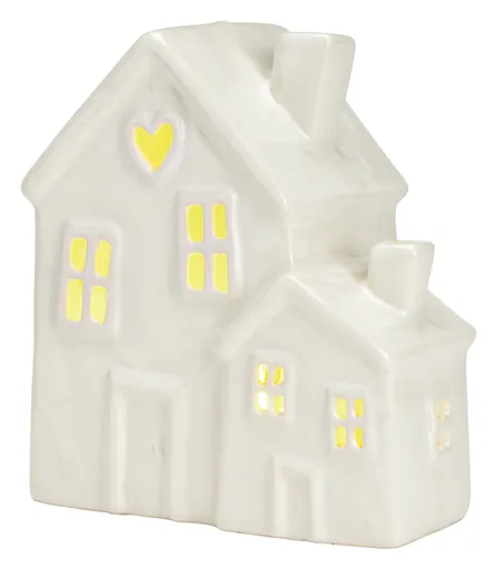 Windlicht - BHT ca. 14x15x8 cm, Weiß