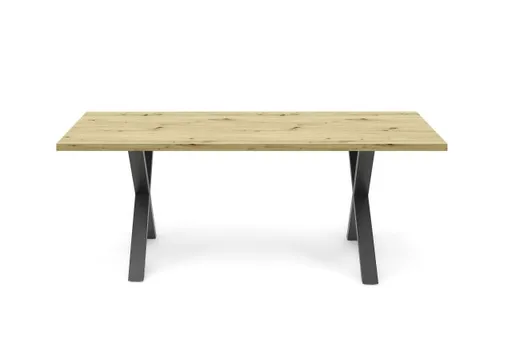 Esstisch - LB ca. 200x100 cm, Asteiche, Schwarz