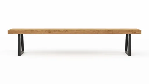 Holzbank Clifton - Breite ca. 220 cm, Zerreiche massiv, natur