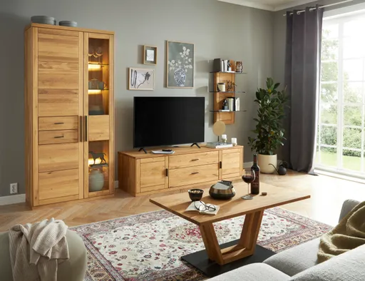 Wohnwand Faro 6.0 -  Wildeiche massiv, geölt