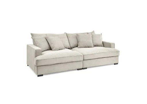 Megasofa - 3-Sitzer, Stoff, Beige
