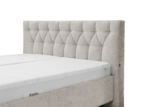 Polsterbett - Liegefläche ca. 180x200 cm, Stoff, Grau