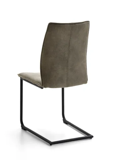 Freischwinger - Stoff, Graubraun