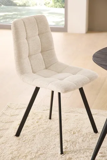 Stuhl - Stoff, Beige