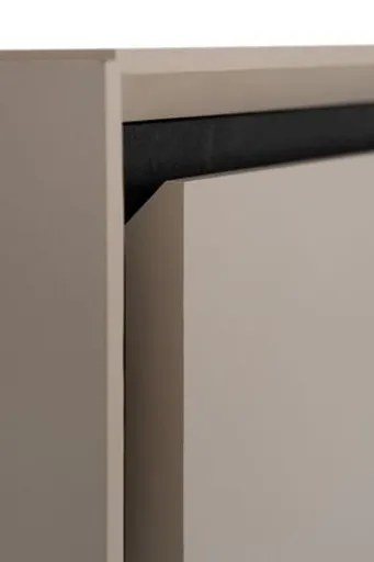 Lowboard - B ca. 175 cm, Sand, Schwarz