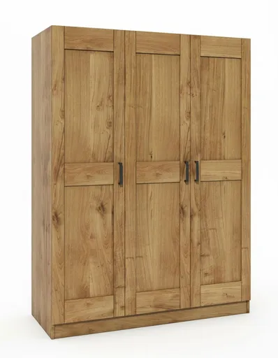 Drehtürenschrank- B ca. 152 cm, Wildeiche, teilmassiv, Geölt