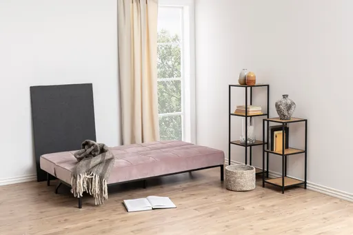 Schlafsofa - Stoff, Rosé