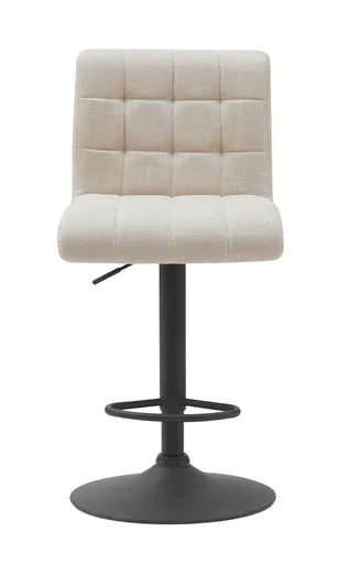 Barhocker - drehbar, höhenverstellbar, Stoff, Beige