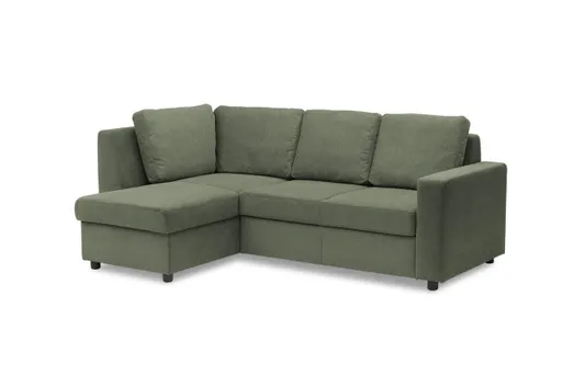 Ecksofa PRO FLEXX - Ecke links, 2-Sitzer, Stoff, Dunkelgrün