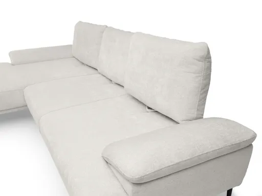 Ecksofa ENRIK - Ecke links, 2,5-Sitzer inkl. Sitztiefenverstellungen, Stoff, Altrosa