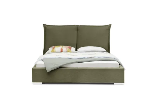 Bettgestell SANDRIN A- Liegefläche ca. 180x200 cm, Stoff, Olivgrün