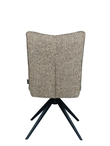 Stuhl MARCIA - drehbar, Stoff, Braun