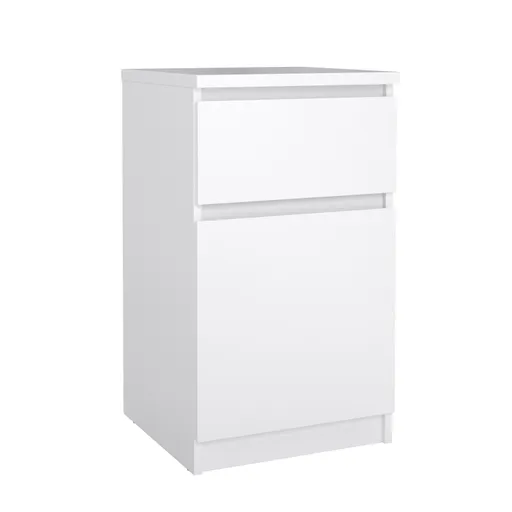 Nachtkonsole- B ca. 40 cm, Weiß, Hochglanz