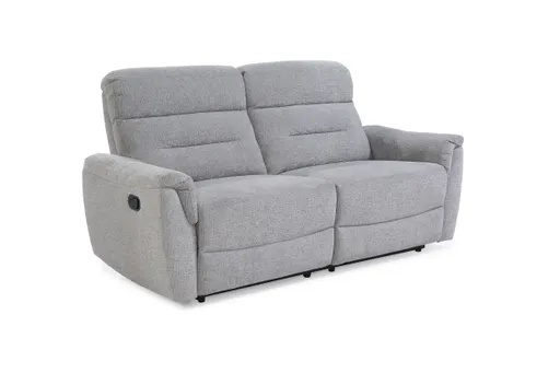Sofa - 2,5-Sitzer, Relaxfunktion, Chenille, Hellgrau