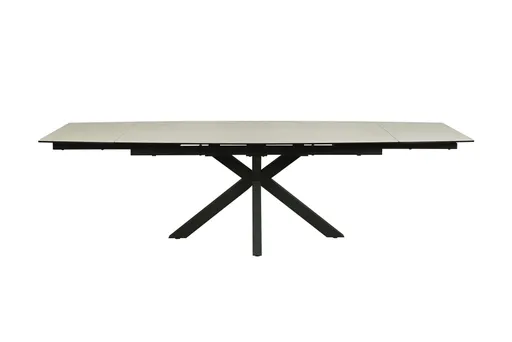 Esstisch MELANIA - ausziehbar, LB ca. 180x95 cm, Glaskeramik, Travertin farbig