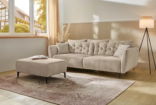 Sofa - 2-Sitzer, Stoff, Beige