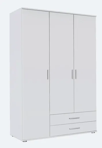 Drehtürenschrank- B ca. 127 cm, Weiß