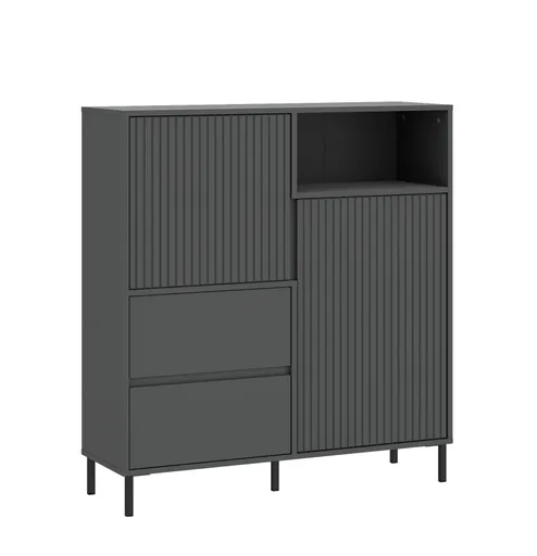 Highboard - B ca. 106 cm, Anthrazit