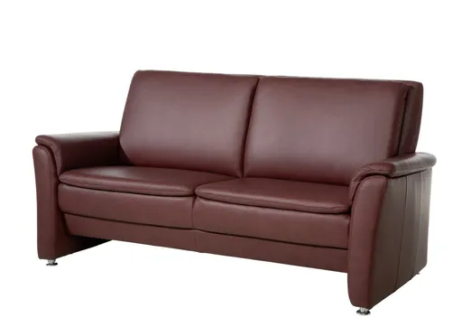 Sofa - 3-Sitzer, Leder, Weinrot