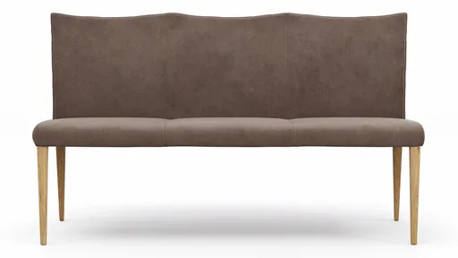 Polsterbank Florea - Breite ca. 155 cm, Stoff, Dunkelbraun