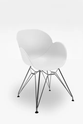 Armlehnstuhl - Kunststoff, Weiß