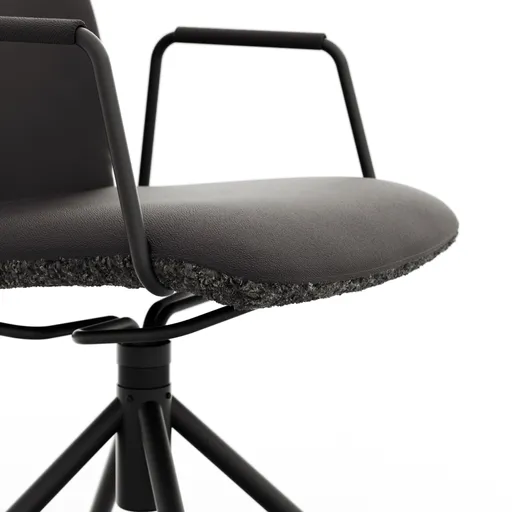 Armlehnstuhl Sedana - drehbar, Stoff, Dunkelgrau