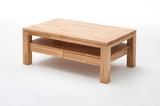 Couchtisch - 2 Schubkästen, LBH ca. 115x70x45 cm, Kernbuche massiv
