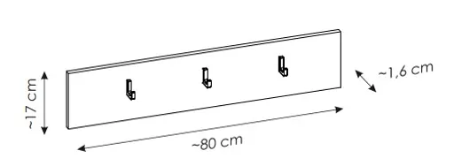 Paneel - B ca. 80 cm, Kaschmir
